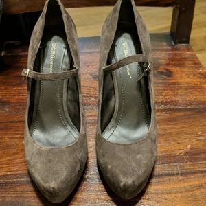 SALE: Suede BCBG Mary Jane heels